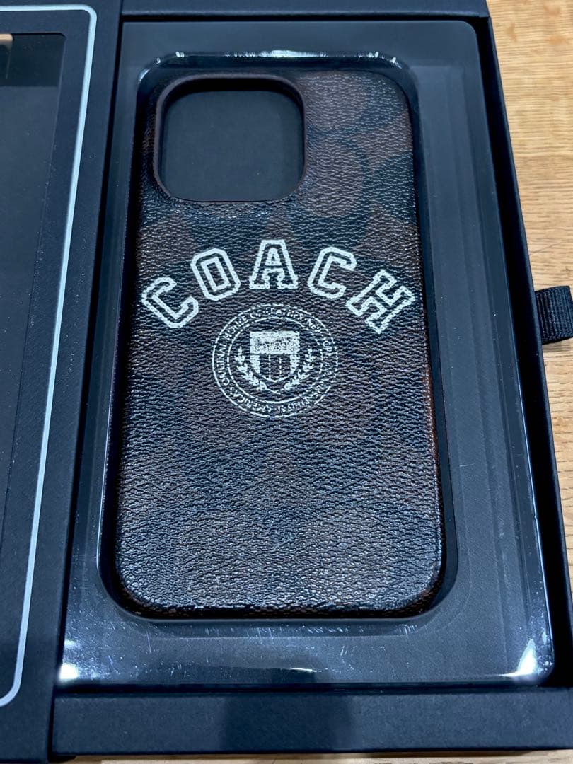 iPhone 14pro 256GB ディープパープル　coach ケース