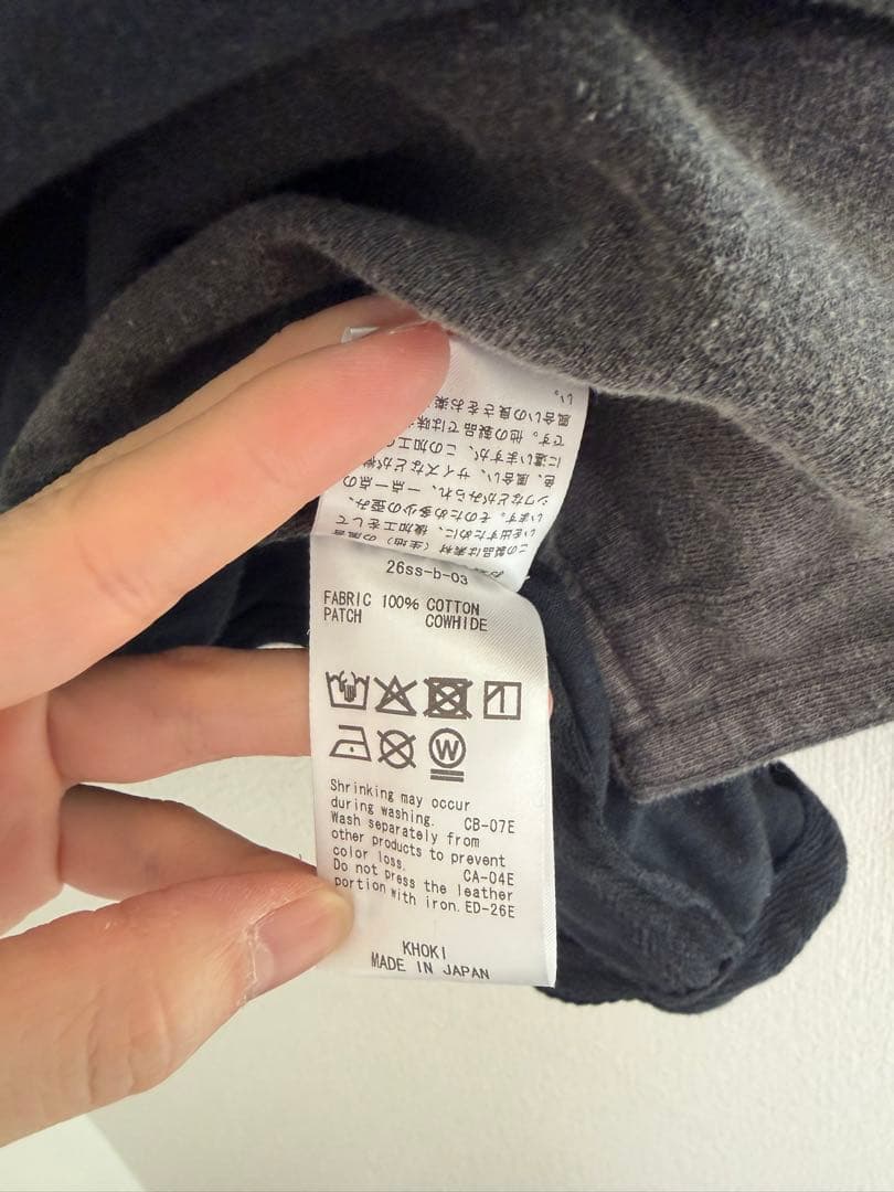 トップス khoki 26SS Faded Memory Shirt BLACK 2