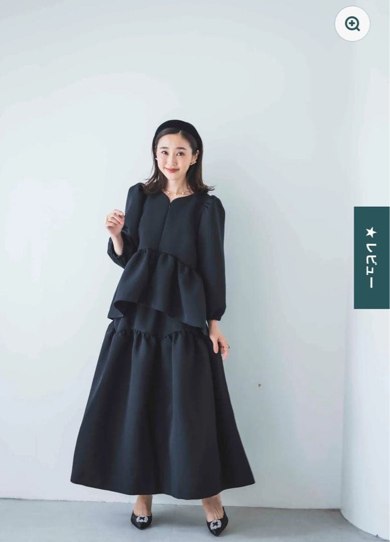 bitnabi ハートカッティングキルティング長袖トップス ブラック