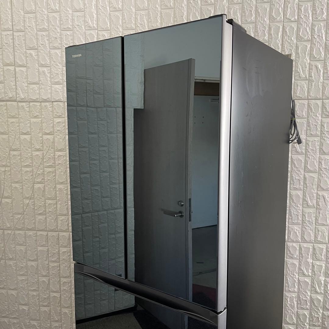 東京23区配送無料✨冷蔵庫　東芝　ミラー　GR-M510FWX 容量:509L