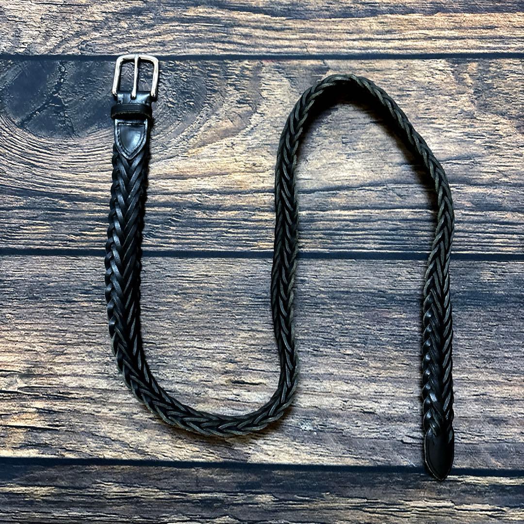 小物 WHITEHOUSECOX / leather mesh belt