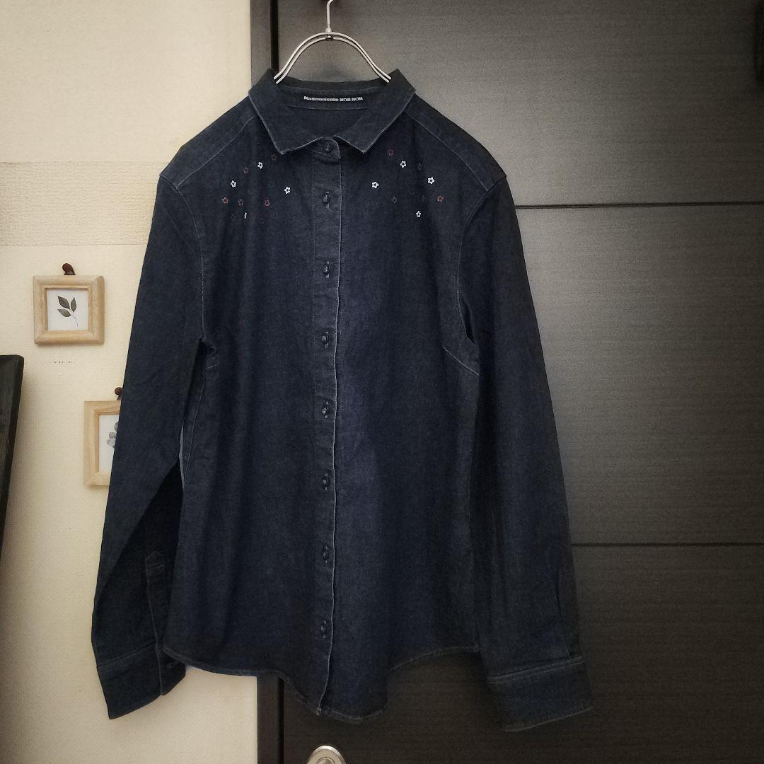 す*ん様 b12 良品 マドモアゼルノンノン デニム 長袖シャツ 40/Ｌ