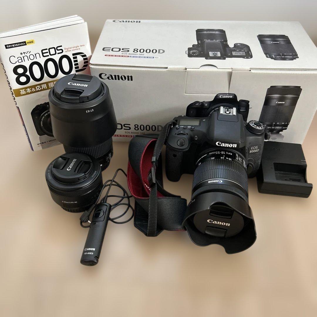 Canon EOS 8000D ダブルズームレンズキット&単焦点レンズ
