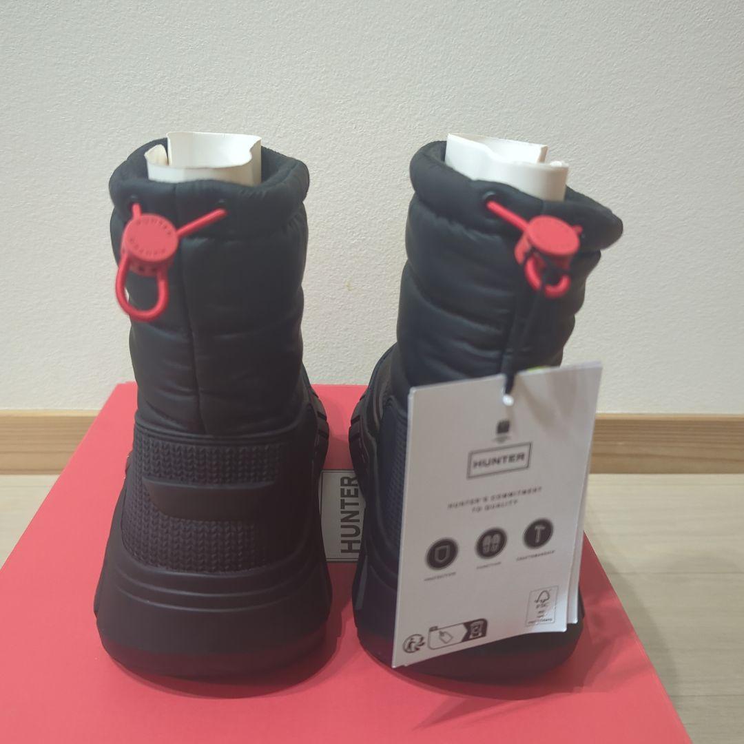 HUNTER　防水 ブラック スノーブーツ INTREPID SHORT　新品