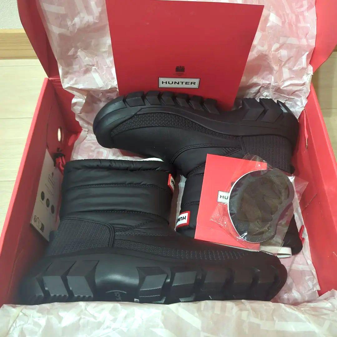 HUNTER　防水 ブラック スノーブーツ INTREPID SHORT　新品