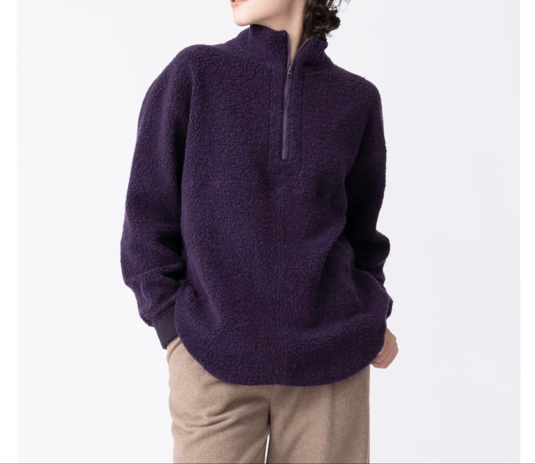 RHC ボア　ハーフジップ　プルオーバー　グレー　XSサイズ