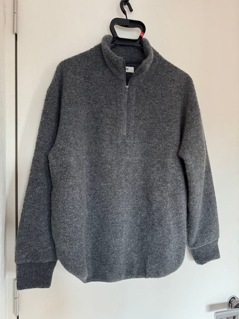 RHC ボア　ハーフジップ　プルオーバー　グレー　XSサイズ