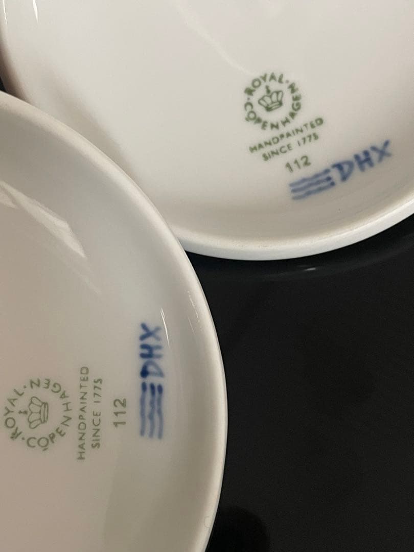 【新品】ロイヤルコペンハーゲン　ブルーパルメッテ 蓋つきカップ&ソーサー 4客