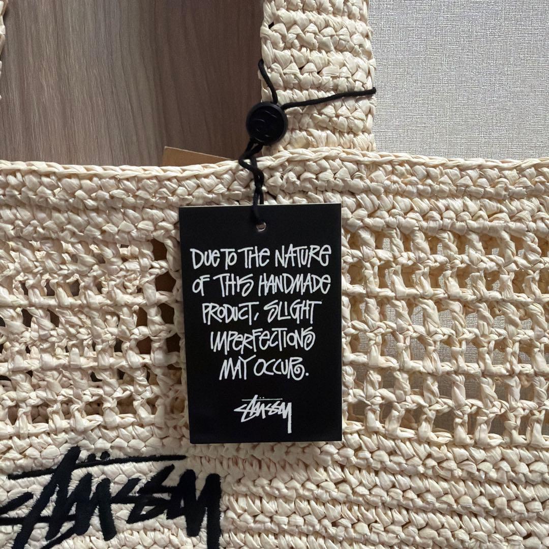 STUSSY WOVEN TOTE BAG ホワイト