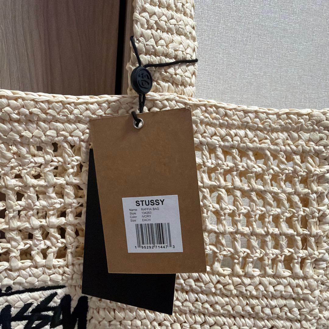 STUSSY WOVEN TOTE BAG ホワイト