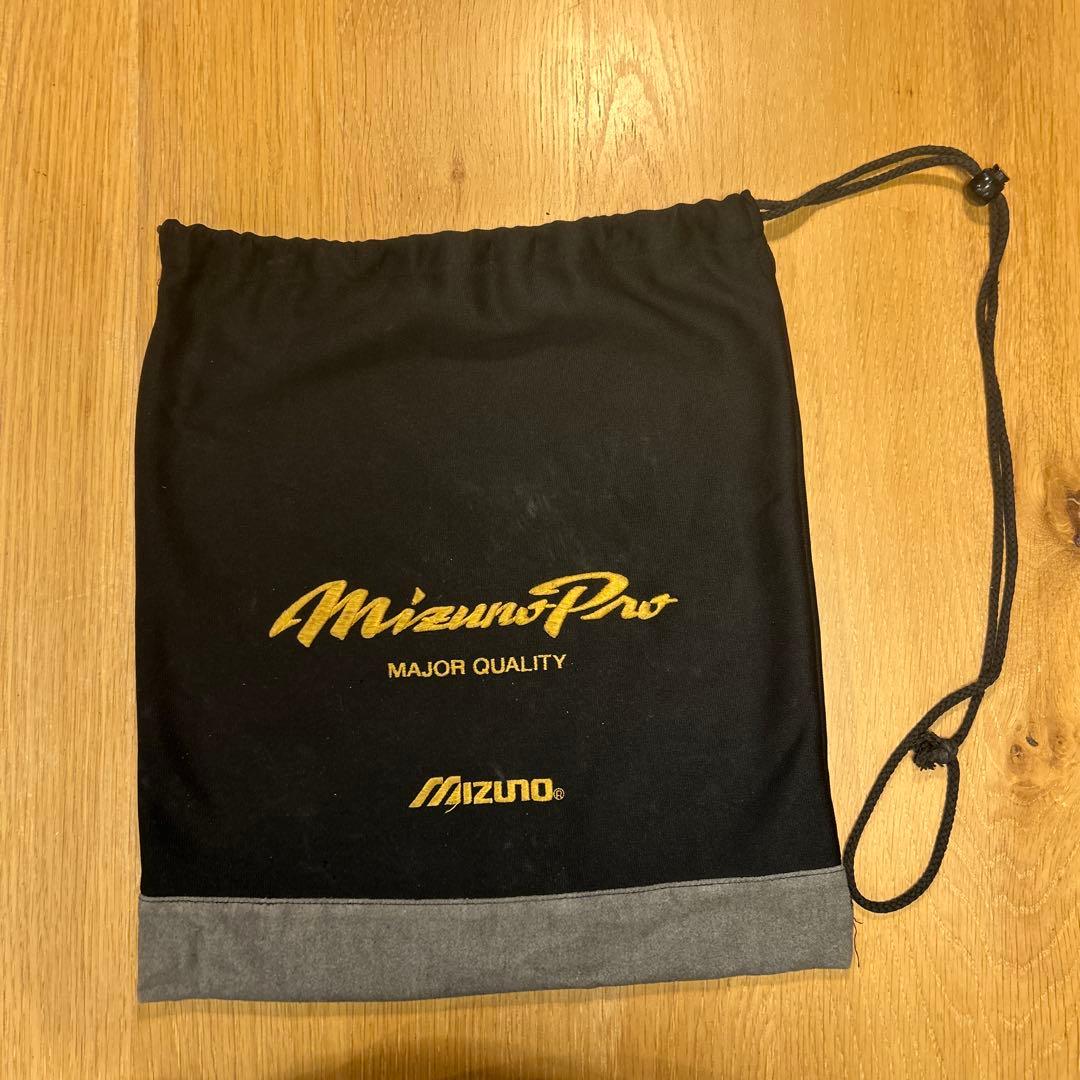 ミズノプロ　外野用　硬式野球グローブ 黒 レザー　ビックＭ