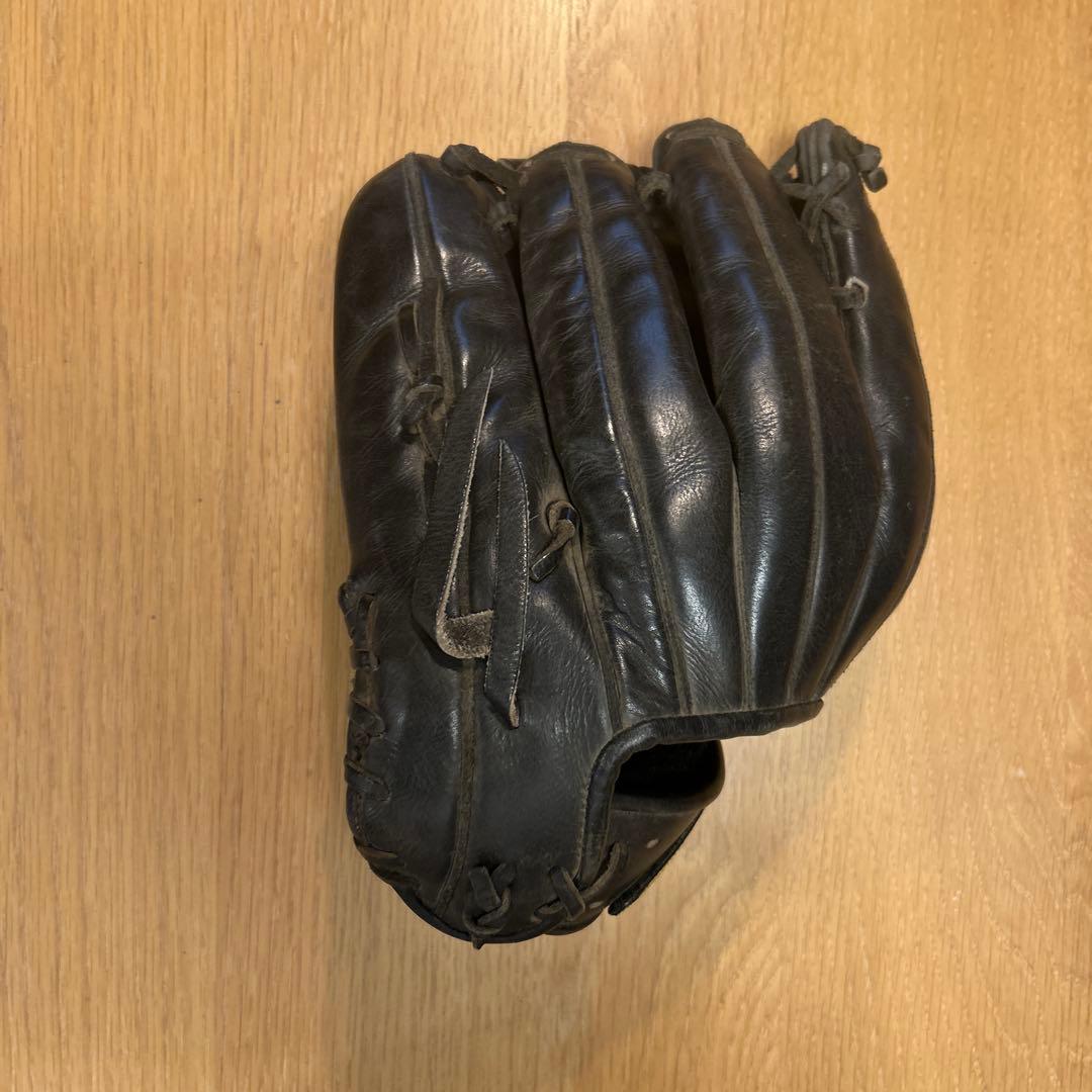 ミズノプロ　外野用　硬式野球グローブ 黒 レザー　ビックＭ