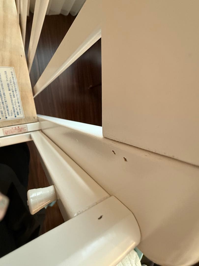 【美品】KATOJI ミニベビーベッド　ホワイト　木製　カトージ