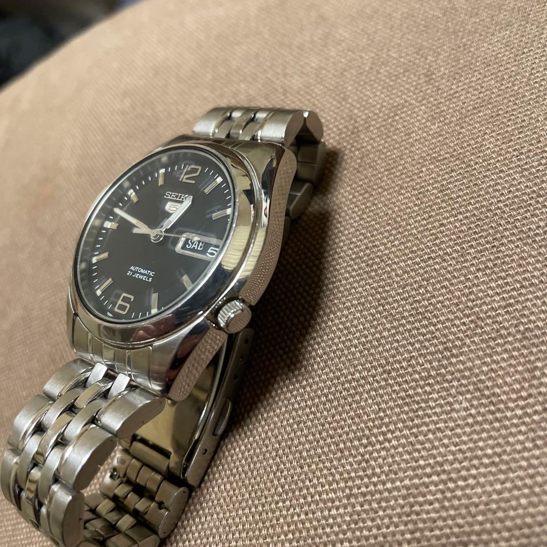 SEIKO 5 自動巻き 7S26-01V0 ブラック文字盤