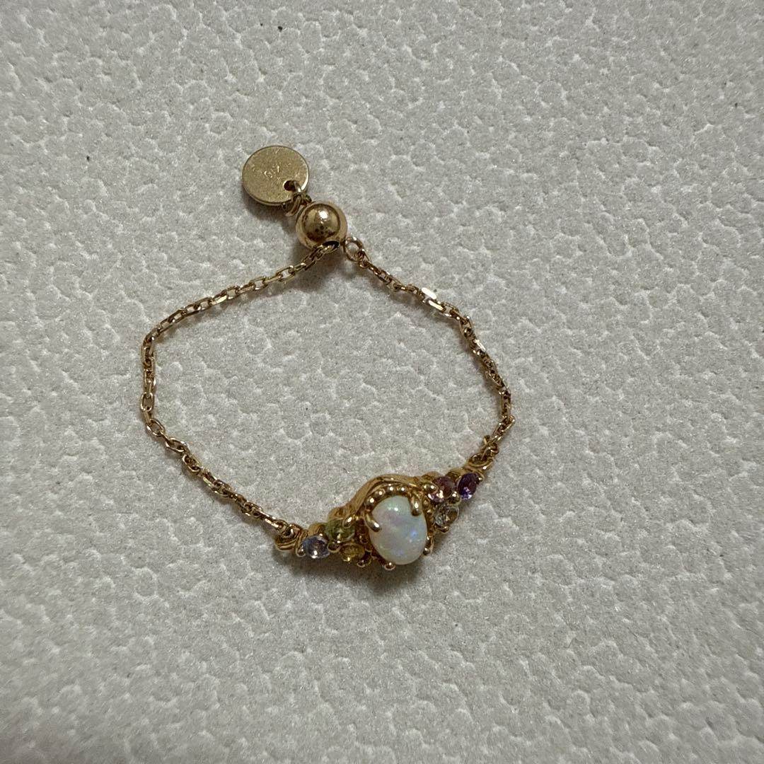 v*n様 ヴァンドーム青山 10Kイエローゴールドオパール チェーンリング