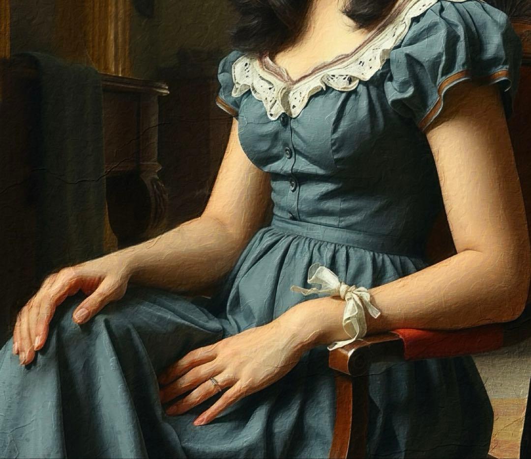 【油絵風の絵画作品】美しい女性をモデルにした現代アート作品