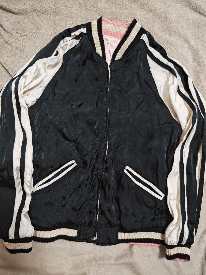 馬師努 90s 日本限定虎 スカジャン unisex サテン vinntage