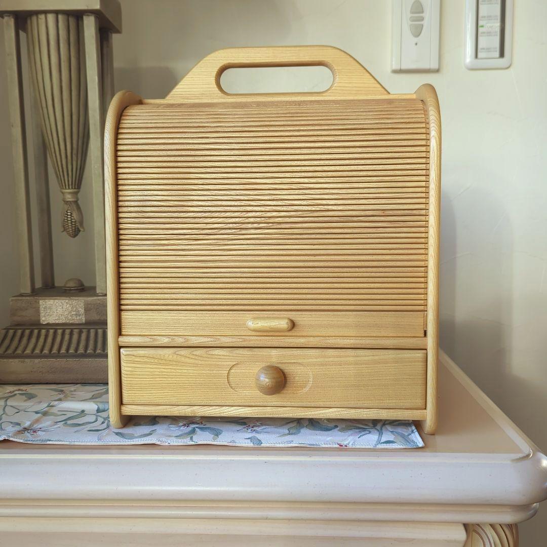 木製蛇腹コスメボックス　木箱収納　メイクボックス　化粧箱　小物入れナチュラル