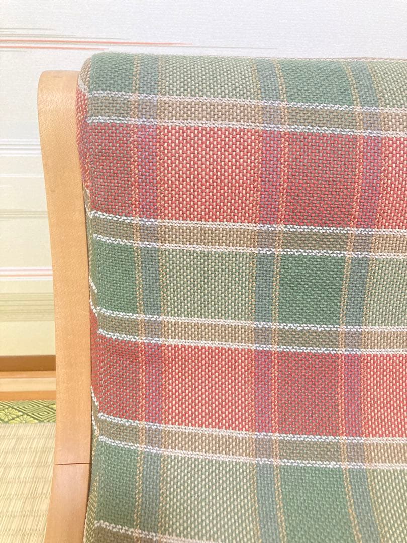 ☆超激レア 広松木工 COTTA コッタチェア ロッキングする座椅子 チェック柄