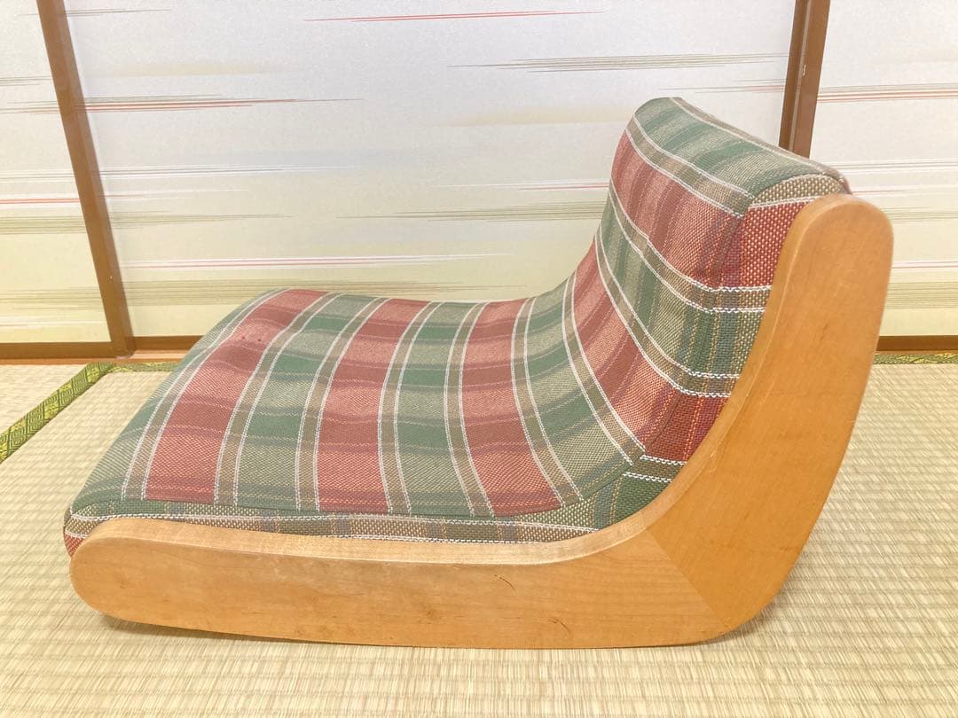 ☆超激レア 広松木工 COTTA コッタチェア ロッキングする座椅子 チェック柄