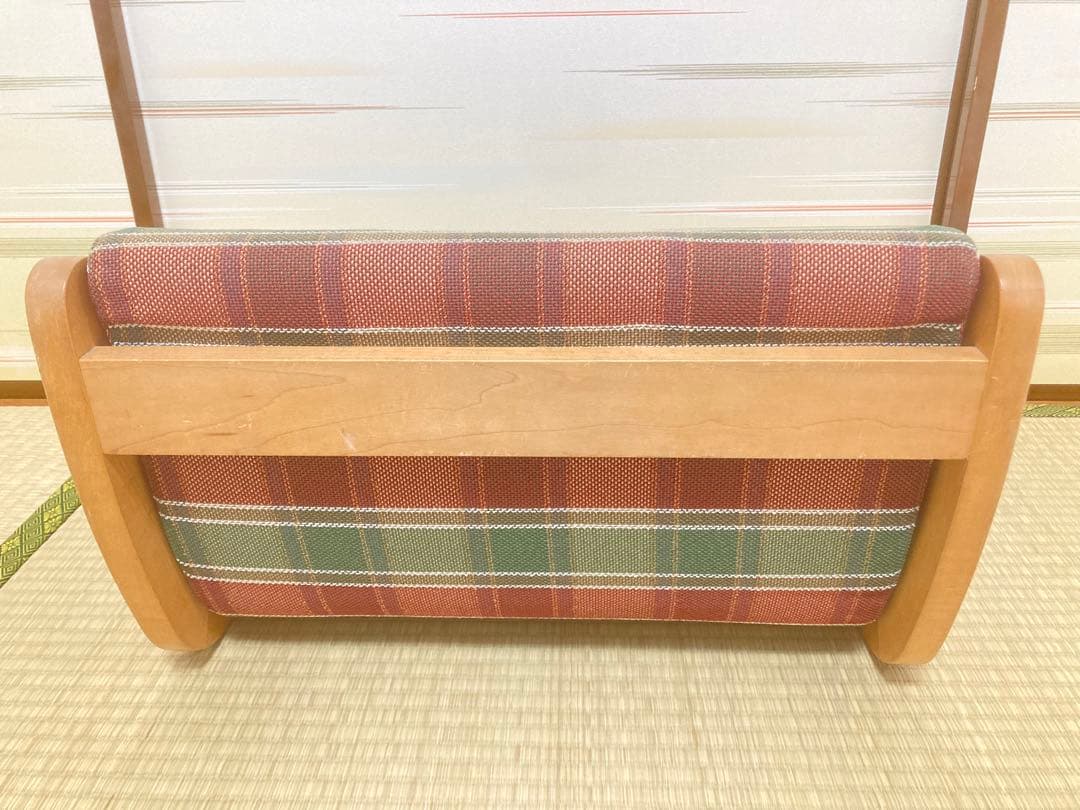 ☆超激レア 広松木工 COTTA コッタチェア ロッキングする座椅子 チェック柄