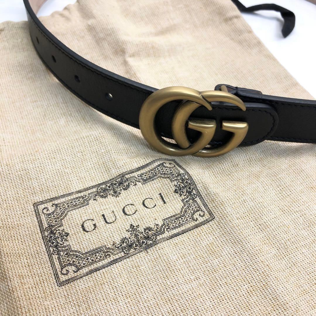 【現行✨保存袋付き】　GUCCI　ベルト　チルドレンズ　レディース　　ダブルG