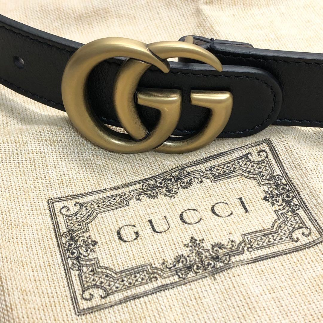 【現行✨保存袋付き】　GUCCI　ベルト　チルドレンズ　レディース　　ダブルG