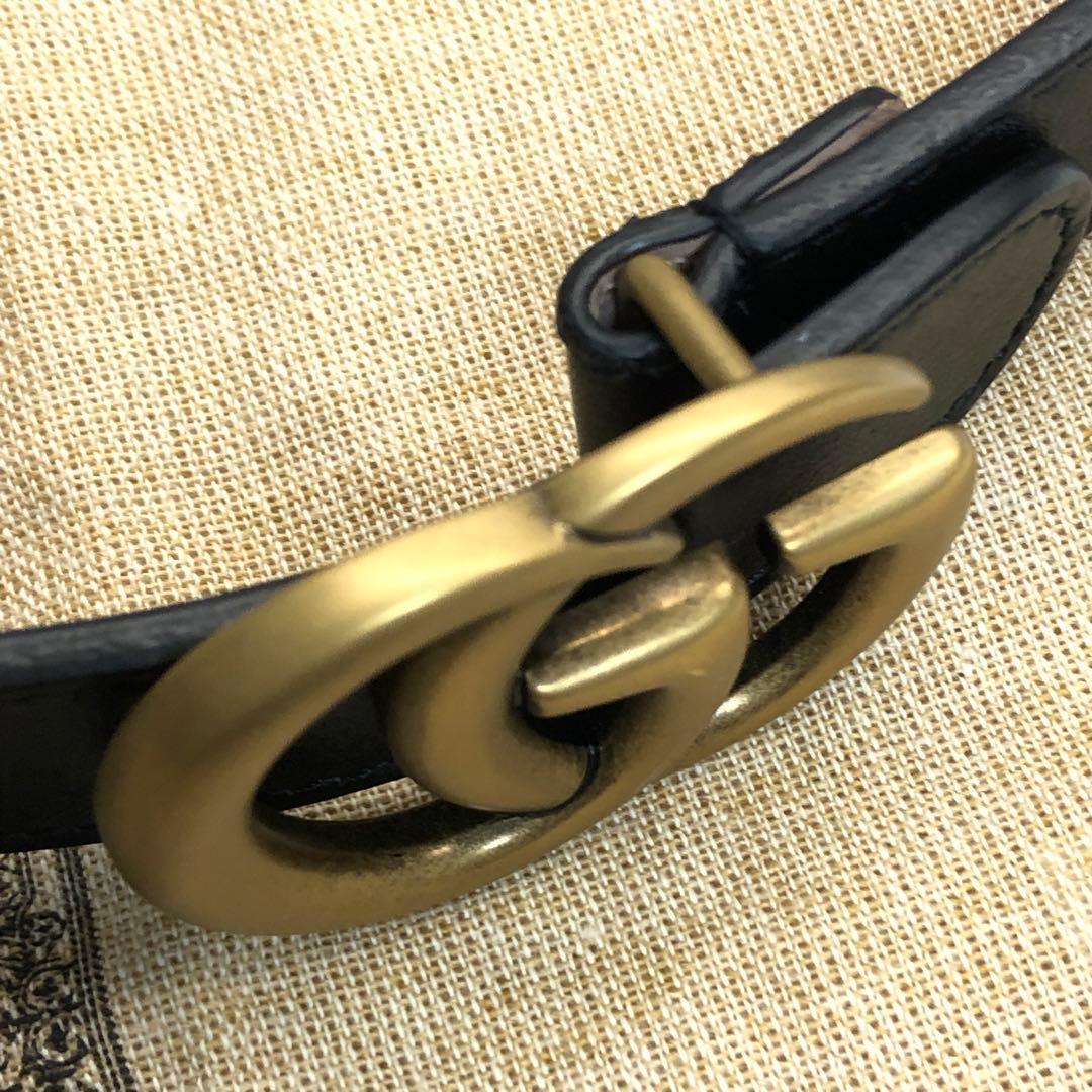 【現行✨保存袋付き】　GUCCI　ベルト　チルドレンズ　レディース　　ダブルG