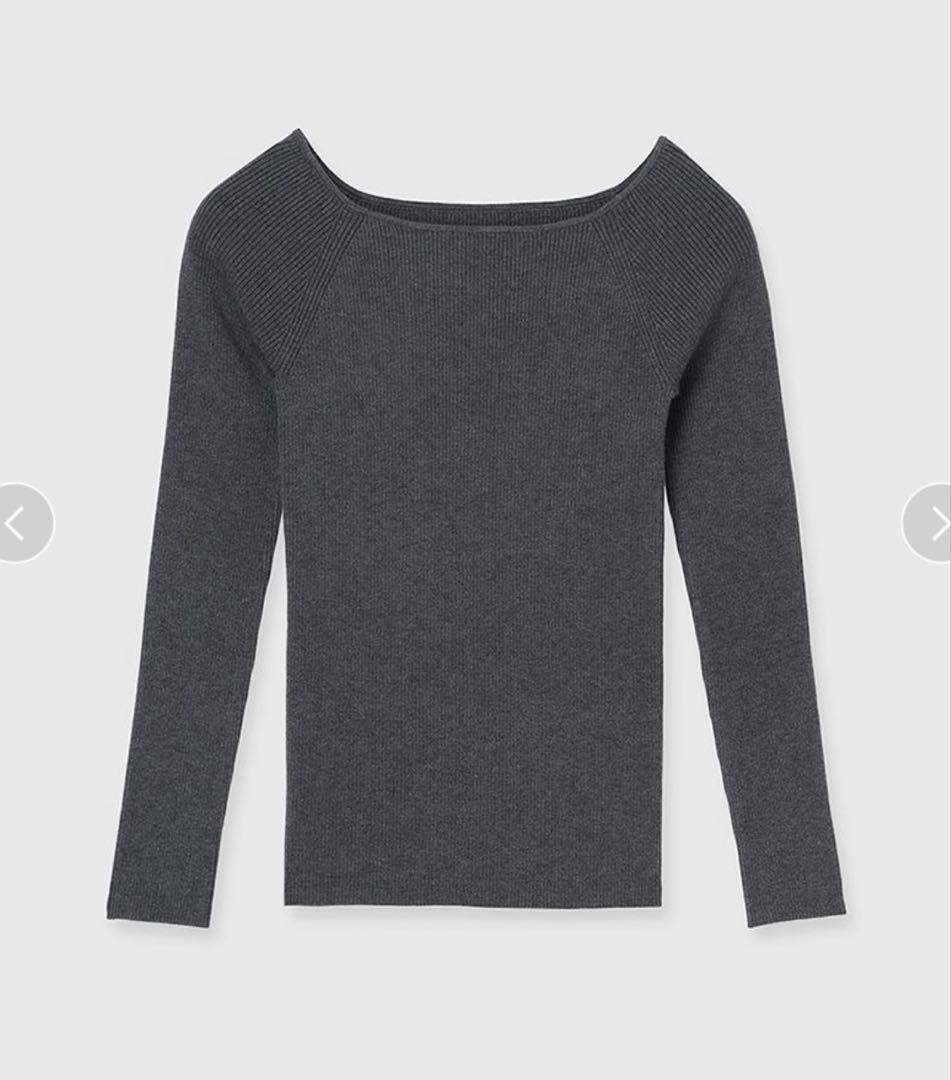 新品 アニュアンス　シルクカシミアブレンドボートネックニット