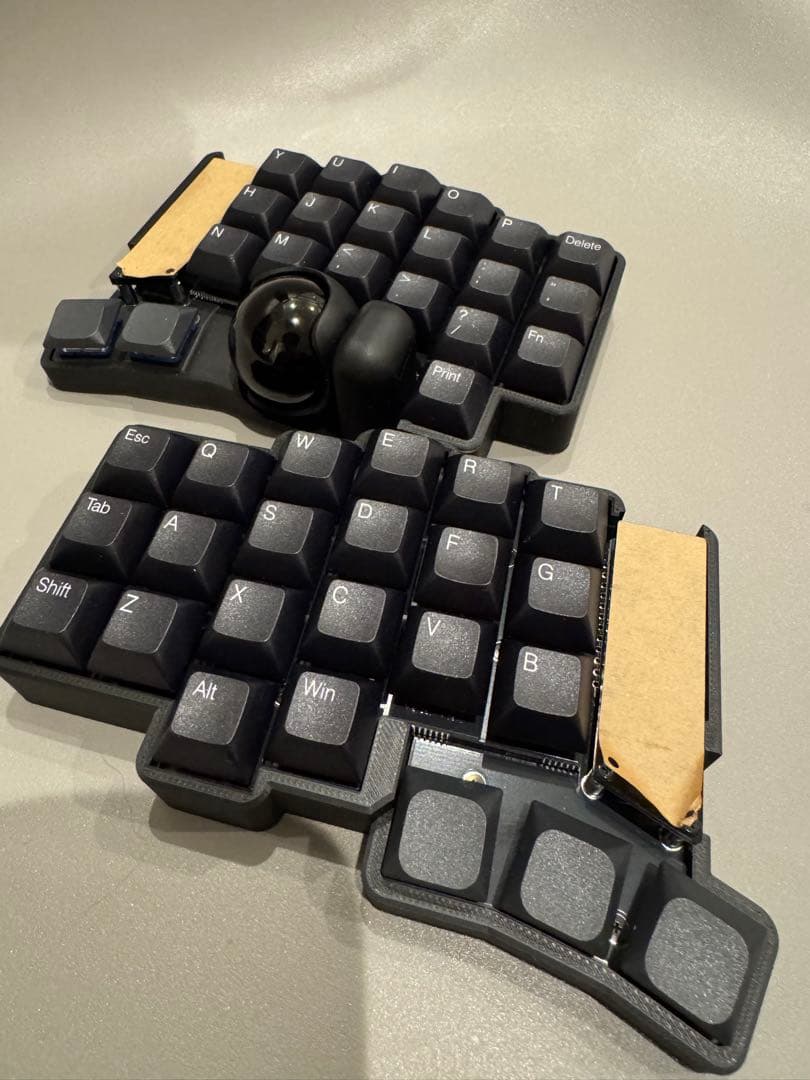 【新品】keyball44 完成品　動作確認済み　スモークアクリル　付属品付き