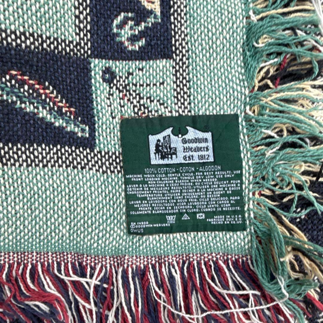 釣り　魚　マルチカバー　ソファーカバー　ヴィンテージラグ　178x120