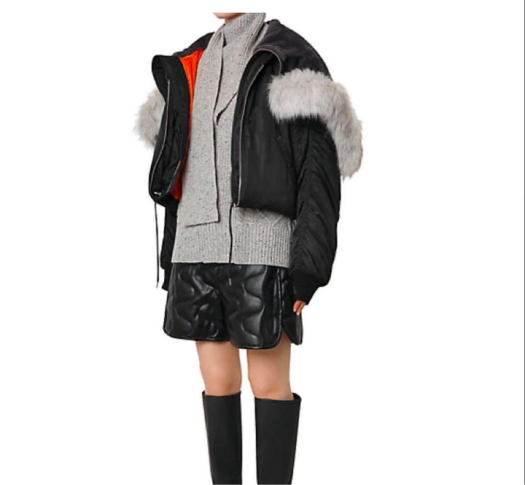 ルシェルブルー　ダウン　ロングコート　モッズコート Ｎ－２コンバーチブル　ファー