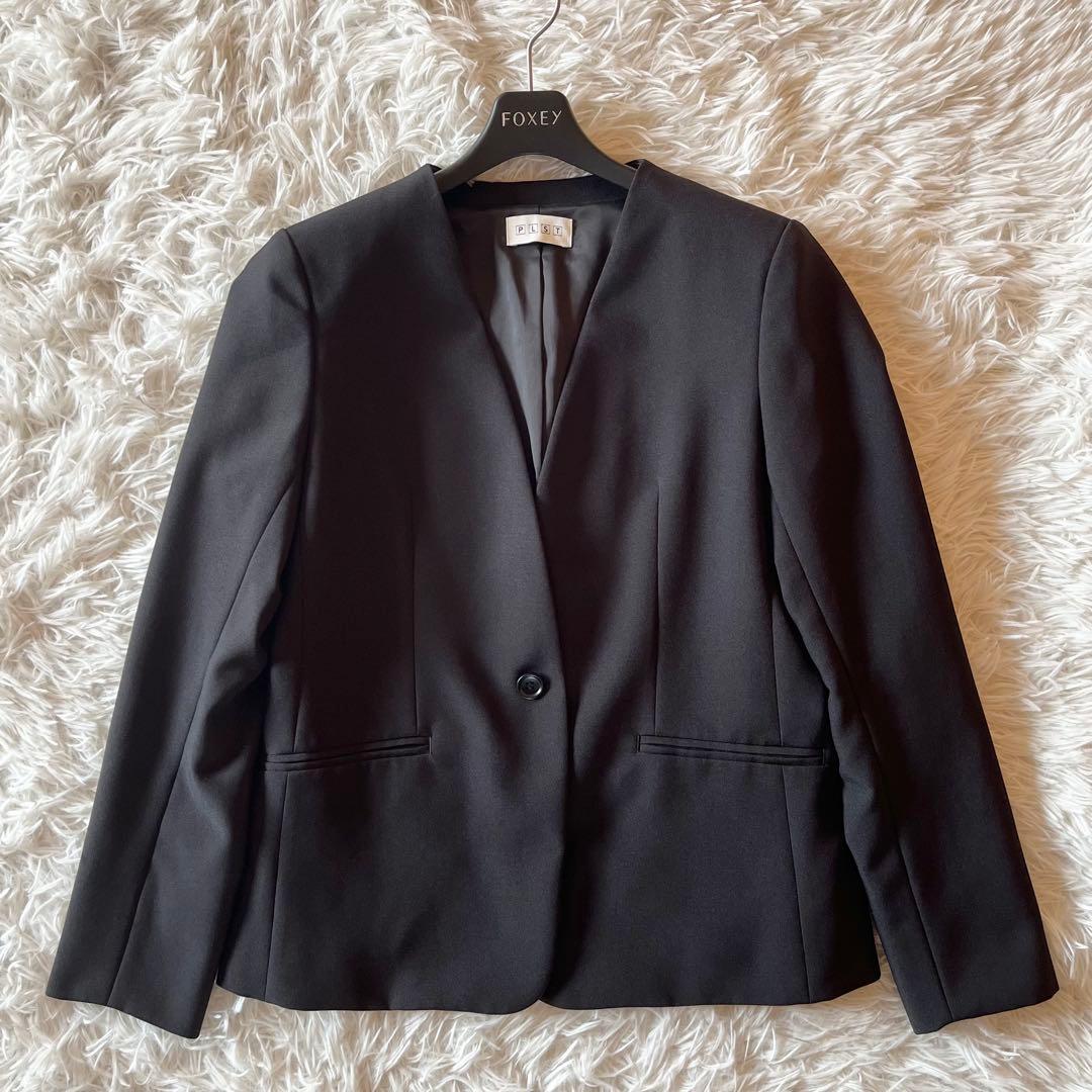 未使用級✨ プラステ プレミアムオックスカラーレスジャケット パンツスーツ 黒