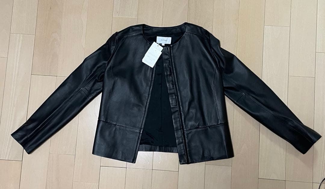 アンタイトル 羊革 ラムレザー ノーカラージャケット Mサイズ