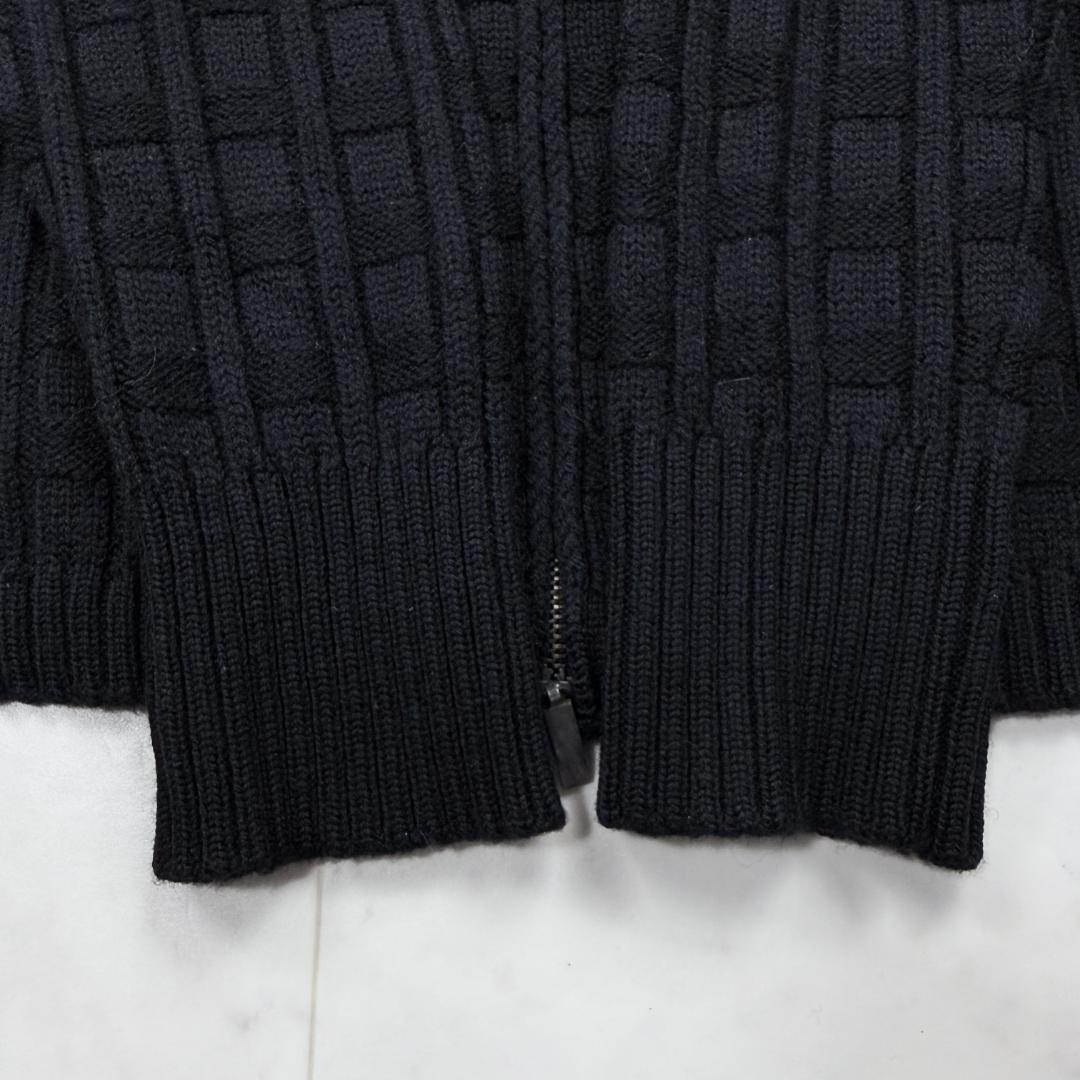 大きいサイズ【美品】アルマーニコレツォーニ ドライバーズ ニット 黒