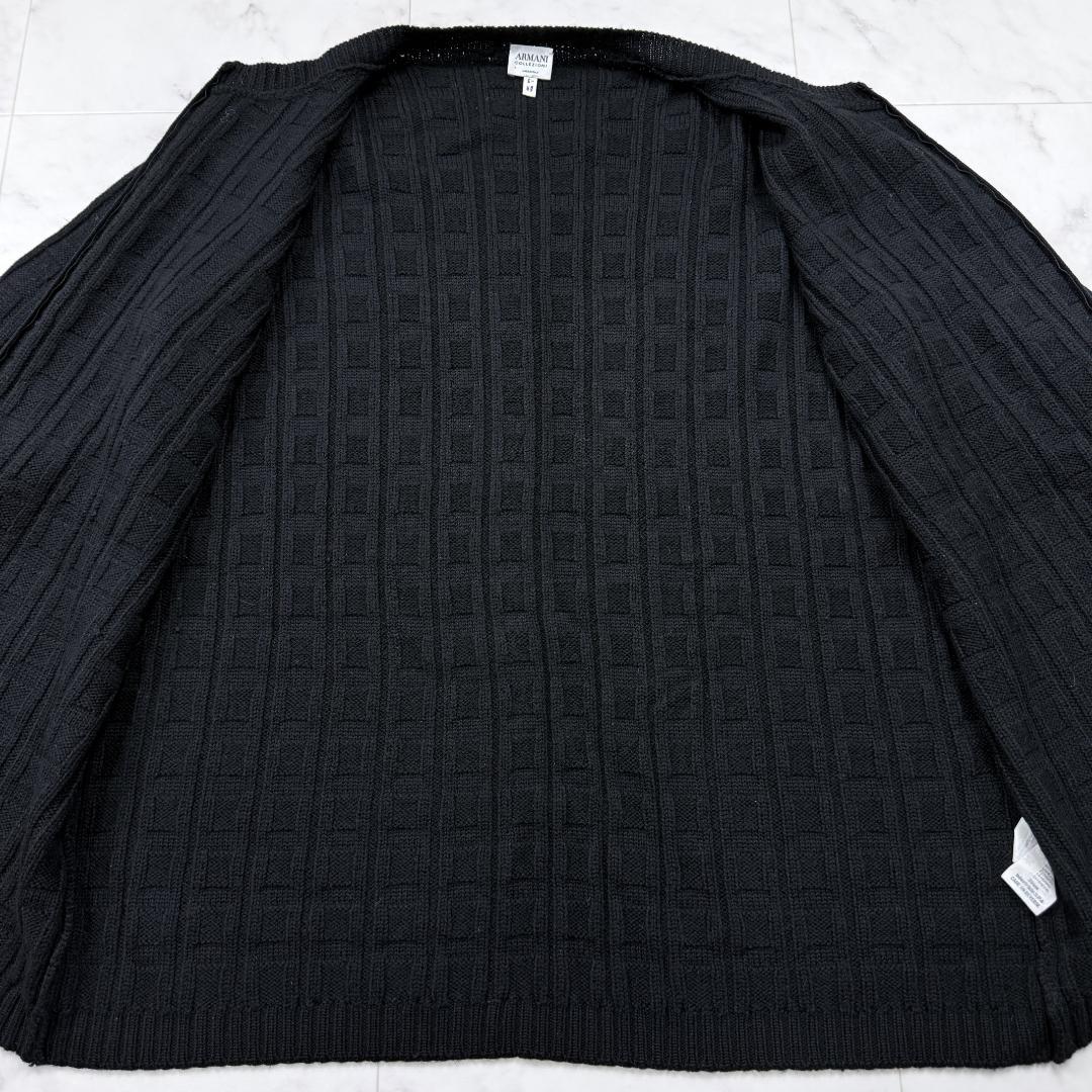 大きいサイズ【美品】アルマーニコレツォーニ ドライバーズ ニット 黒