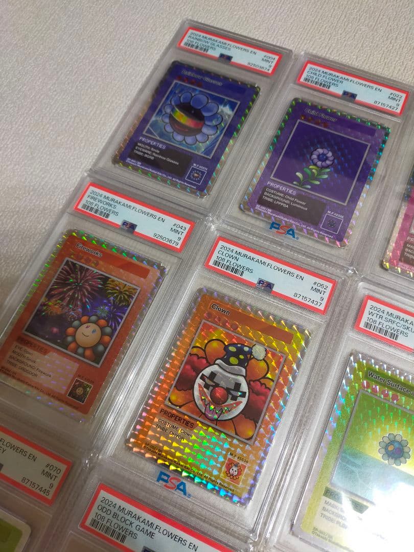 【PSA9】英語版 SR 全12種コンプリート 初代108フラワーズ 村上隆