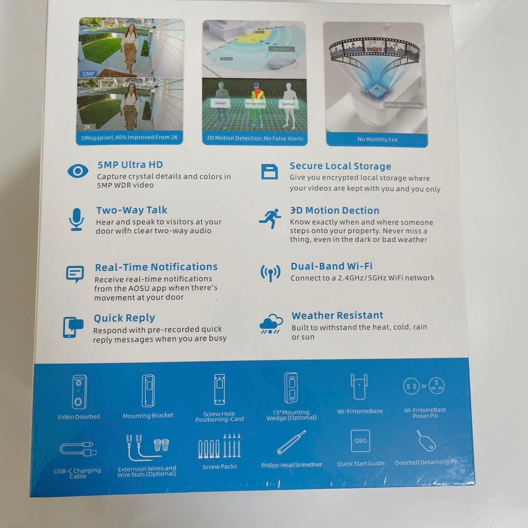 インターホン ワイヤレス( 2.4/5 GHz WiFi )ドアホン