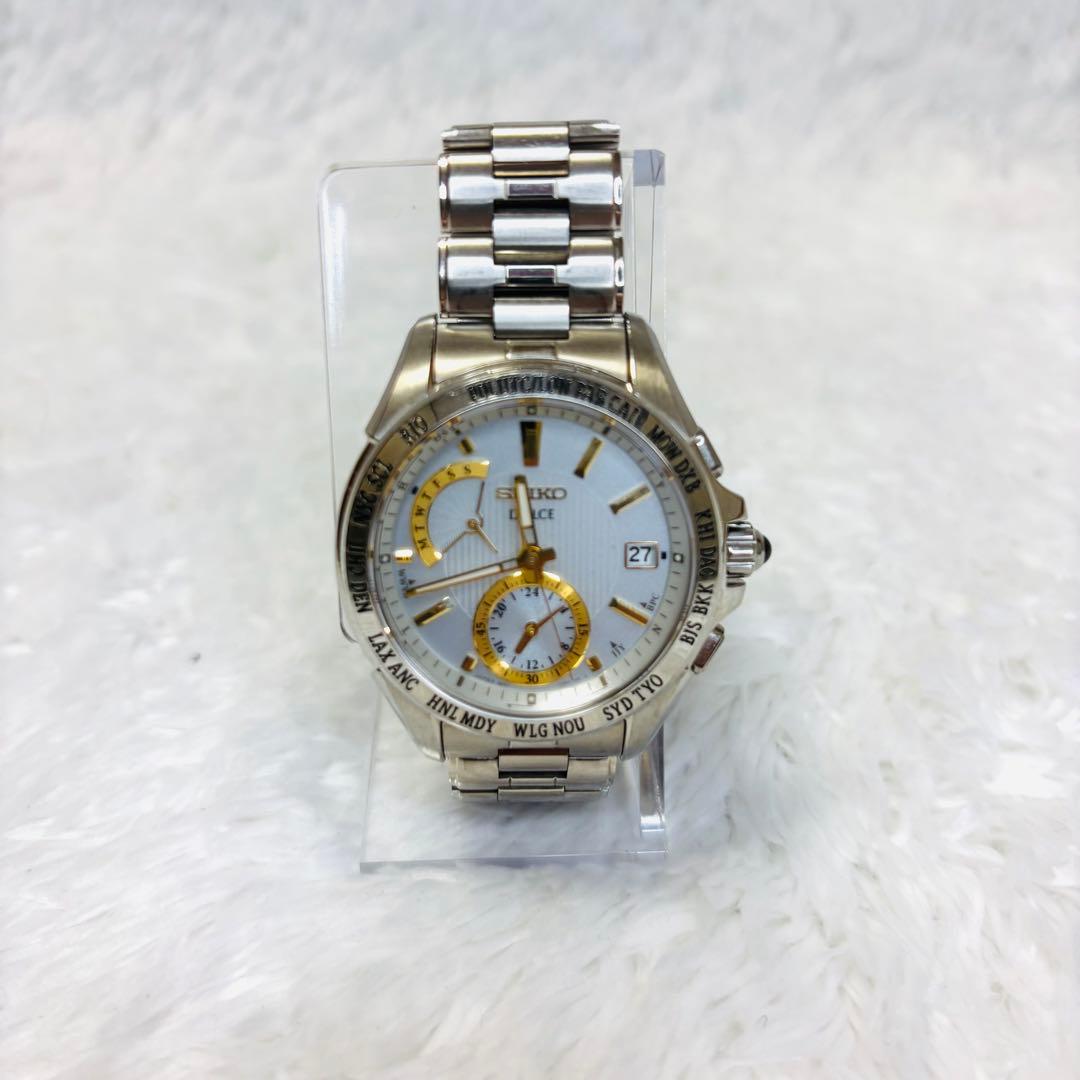 セイコー ドルチェ SADA001 電波ソーラー チタン 稼働 ジャンク