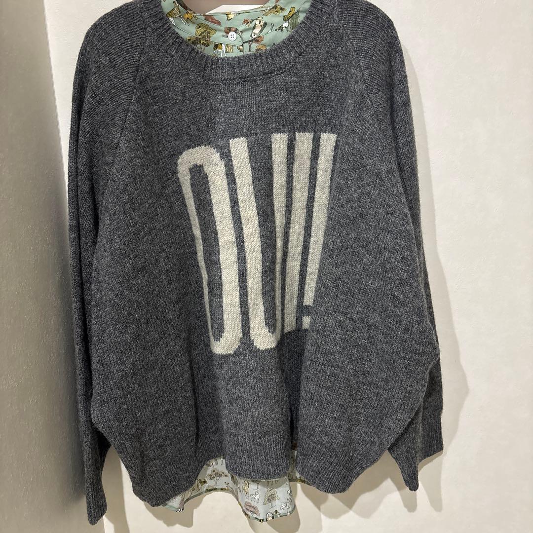 Ichi イチ　ジェットランドウールワイドプルオーバー