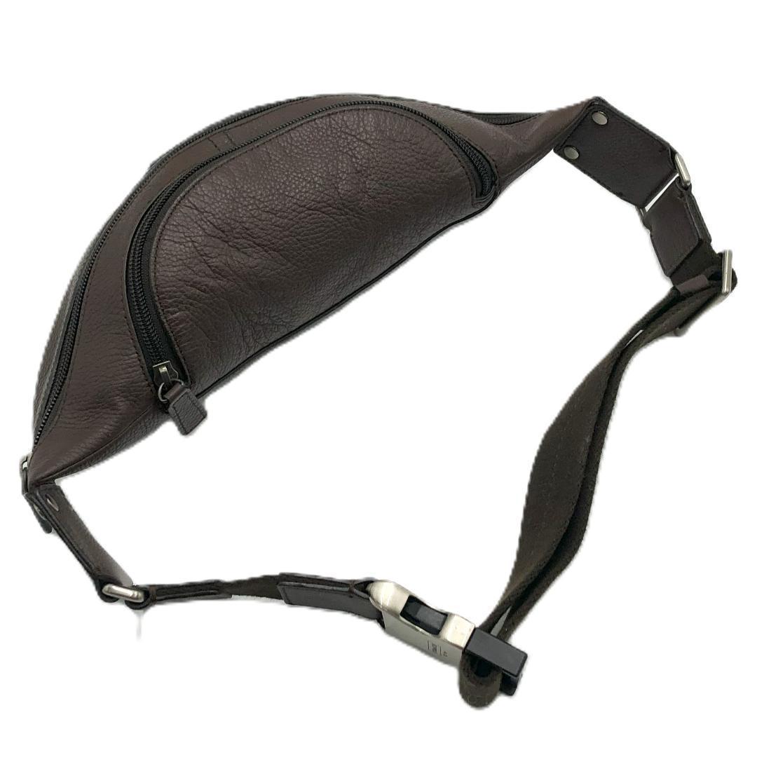 【極美品】COACHコーチ ウエストバッグ クロスボディ シボ革 　ブラウン