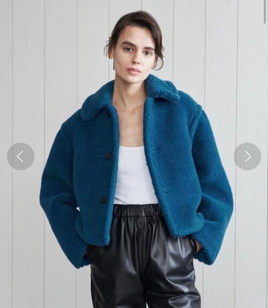 <H>BOA CROPPED COAT アウター