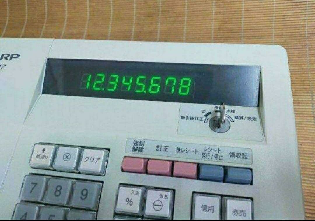 シャープレジスター　XE-A147　PC連携売上管理フル設定無料　292909