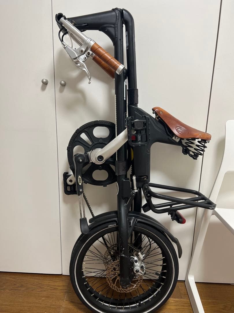 STRIDA SXQRマットブラック+BROOKSサドル Flyers+グリップ