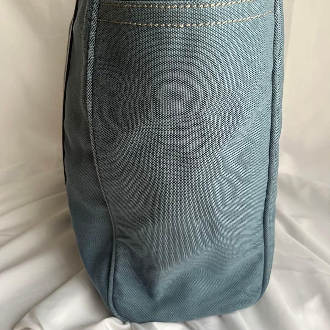 ✨未使用級✨　coach トートバッグ　キャンバス　レザー　淡い青色　メンズ