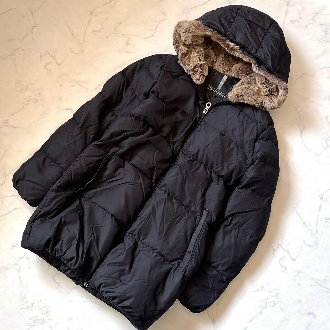 極美品！大きいサイズ【STANZA DOLCE】洗える　フード付きダウンコート