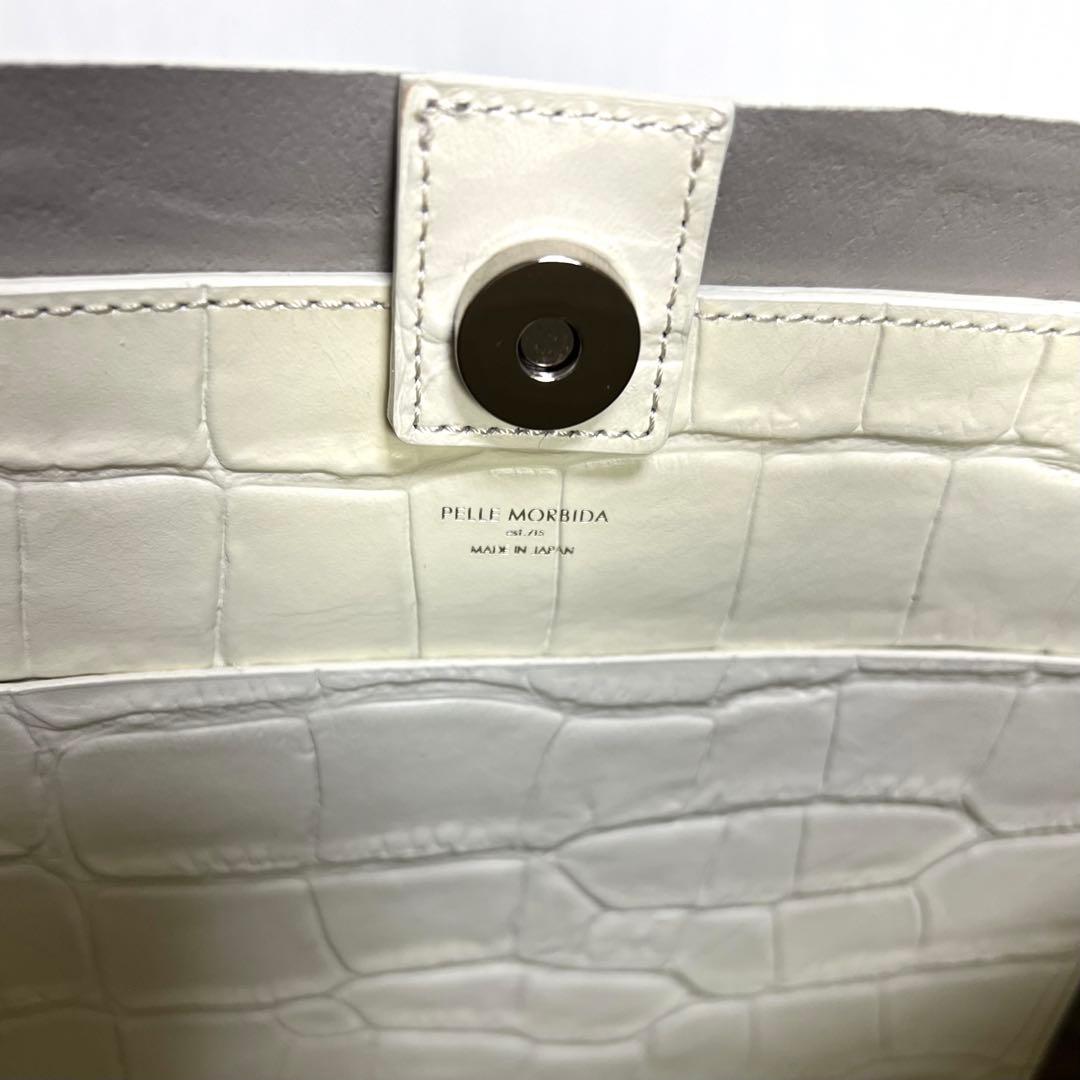 『未使用級』PELLE MORBIDA ペッレモルビダ　クロコ型押し　トート