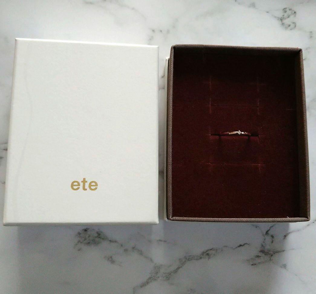 美品【エテ】ダイヤモンド 3号 K10 ツイスト ピンキーリング