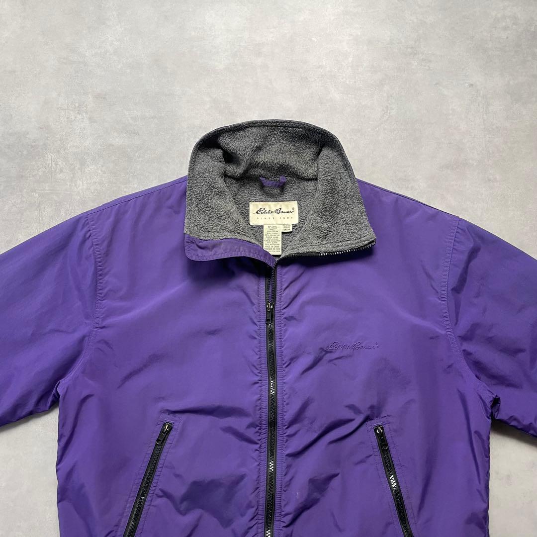 90s Eddie Bauer warm-up jacket purple 短丈
