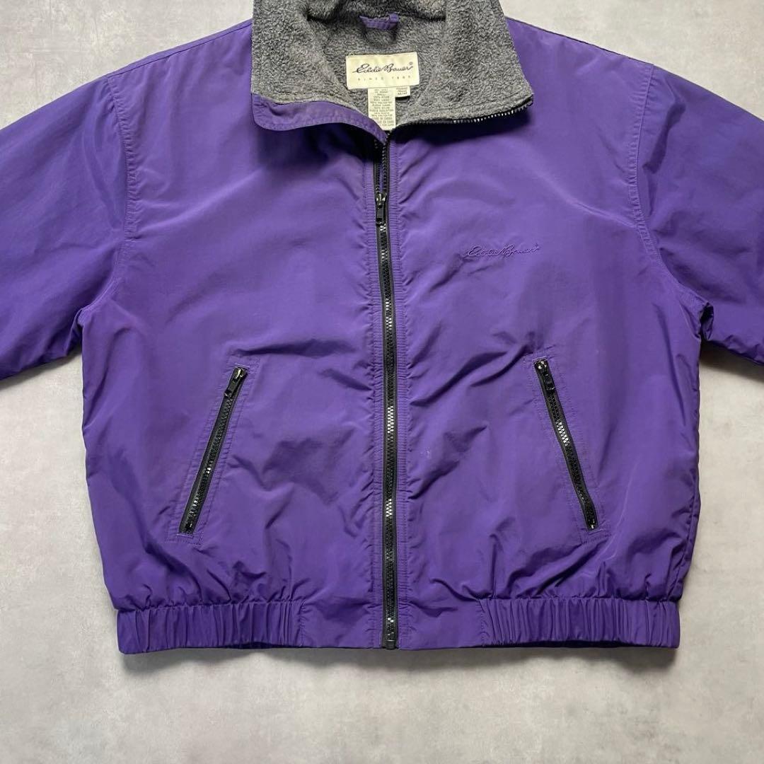 90s Eddie Bauer warm-up jacket purple 短丈